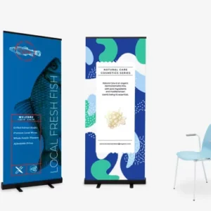 customisable black roll up banner